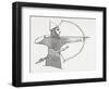 Assyrian Archer Wearing a Cuirass, from the Imperial Bible Dictionary, Published 1889-null-Framed Giclee Print