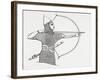 Assyrian Archer Wearing a Cuirass, from the Imperial Bible Dictionary, Published 1889-null-Framed Giclee Print