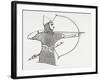 Assyrian Archer Wearing a Cuirass, from the Imperial Bible Dictionary, Published 1889-null-Framed Giclee Print