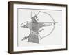 Assyrian Archer Wearing a Cuirass, from the Imperial Bible Dictionary, Published 1889-null-Framed Giclee Print