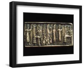 Assyrian Cylindrical Seal-null-Framed Giclee Print