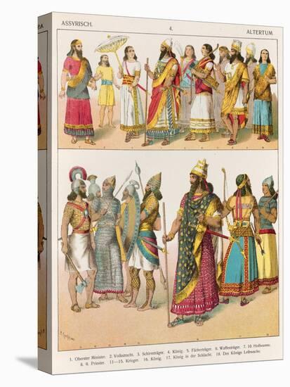 Assyrian Dress, from Trachten Der Voelker, 1864-Albert Kretschmer-Stretched Canvas