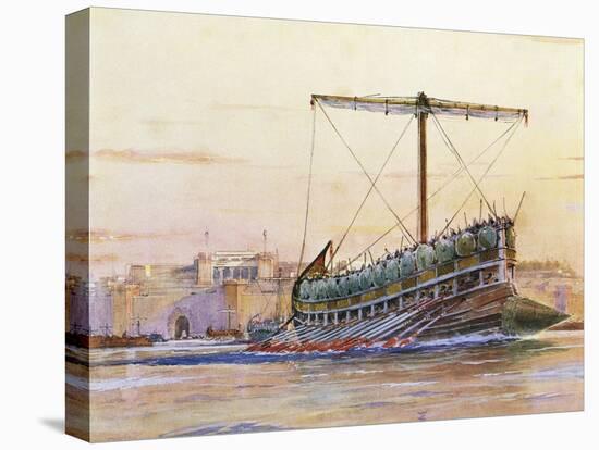 Assyrian Galley-null-Stretched Canvas