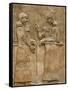 Assyrian Low-Relief of Sargon II and Dignitary-null-Framed Stretched Canvas