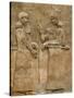 Assyrian Low-Relief of Sargon II and Dignitary-null-Stretched Canvas