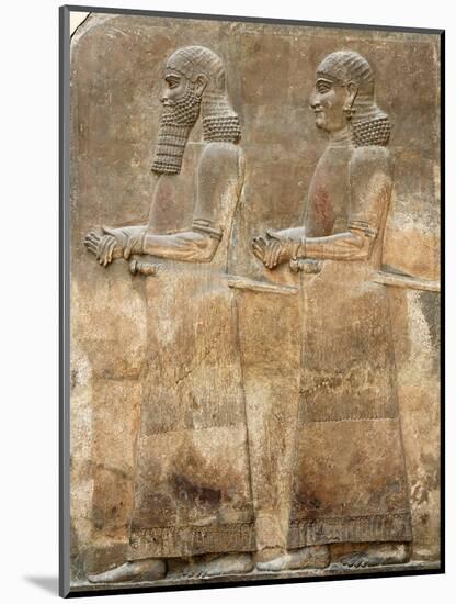 Assyrian Low-Relief of Two Civil Servants-null-Mounted Photographic Print