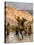 Assyrian Rabshakeh demands surrender of Jerusalem - Bible-William Brassey Hole-Stretched Canvas