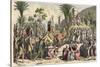 Assyrian: Reception of a victorious general,-Heinrich Leutemann-Stretched Canvas