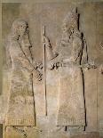 Relief Depicting a Winged Genie, from the Palace of Sargon II at Khorsabad, Iraq-Assyrian-Stretched Canvas