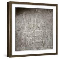 Assyrian relief from the palace of Sennacherib, Nineveh, Iraq, c701 BC-Werner Forman-Framed Giclee Print