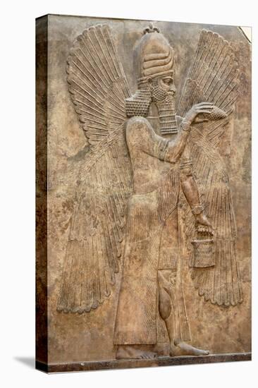 Assyrian Relief of Winged Genie-null-Stretched Canvas