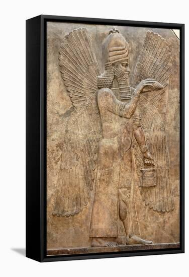 Assyrian Relief of Winged Genie-null-Framed Stretched Canvas