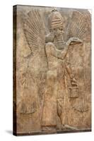 Assyrian Relief of Winged Genie-null-Stretched Canvas