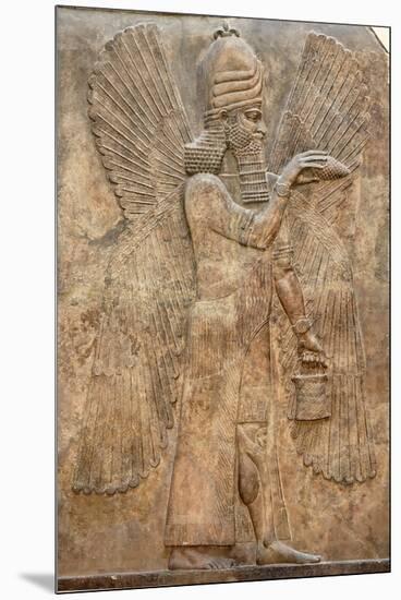 Assyrian Relief of Winged Genie-null-Mounted Premium Photographic Print