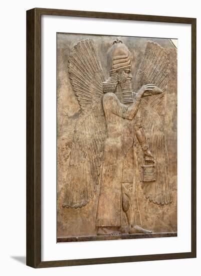 Assyrian Relief of Winged Genie-null-Framed Photographic Print