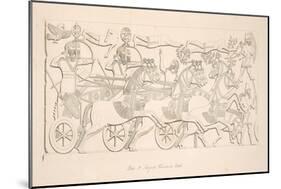 Assyrian Warriors in Battle, from Monuments of Nineveh, Pub. 1849 (Engraving)-Austen Henry Layard-Mounted Giclee Print