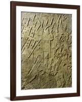 Assyrians Conquering Lachish in 701 BC, Relief from Sennacherib's Palace in Nineveh, Iraq-null-Framed Giclee Print