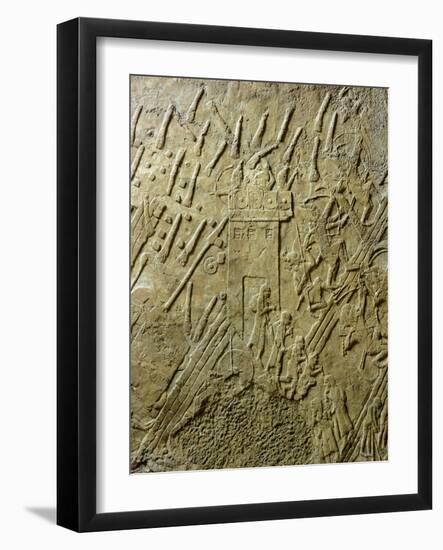 Assyrians Conquering Lachish in 701 BC, Relief from Sennacherib's Palace in Nineveh, Iraq-null-Framed Giclee Print