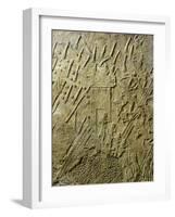 Assyrians Conquering Lachish in 701 BC, Relief from Sennacherib's Palace in Nineveh, Iraq-null-Framed Giclee Print