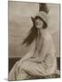 Asta Nielsen Danish Actress of Stage and Screen Wearing a Cloche Hat with an Enormous Feather-null-Mounted Photographic Print