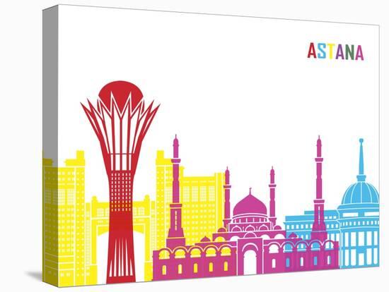 Astana Skyline Pop-paulrommer-Stretched Canvas