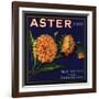 Aster Brand - San Bernardino, California - Citrus Crate Label-Lantern Press-Framed Art Print