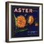 Aster Brand - San Bernardino, California - Citrus Crate Label-Lantern Press-Framed Art Print