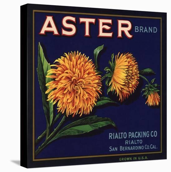 Aster Brand - San Bernardino, California - Citrus Crate Label-Lantern Press-Stretched Canvas