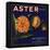 Aster Brand - San Bernardino, California - Citrus Crate Label-Lantern Press-Framed Stretched Canvas