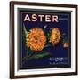 Aster Brand - San Bernardino, California - Citrus Crate Label-Lantern Press-Framed Art Print