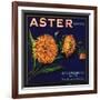 Aster Brand - San Bernardino, California - Citrus Crate Label-Lantern Press-Framed Art Print