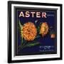 Aster Brand - San Bernardino, California - Citrus Crate Label-Lantern Press-Framed Art Print