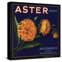 Aster Brand - San Bernardino, California - Citrus Crate Label-Lantern Press-Stretched Canvas