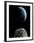 Asteroid Approaching Earth, Artwork-null-Framed Photographic Print