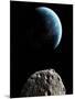 Asteroid Approaching Earth, Artwork-null-Mounted Photographic Print