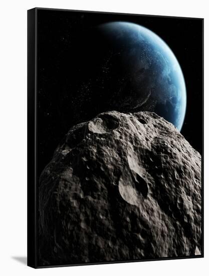 Asteroid Approaching Earth, Artwork-null-Framed Stretched Canvas