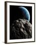 Asteroid Approaching Earth, Artwork-null-Framed Photographic Print