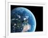 Asteroid Approaching Earth, Artwork-null-Framed Photographic Print