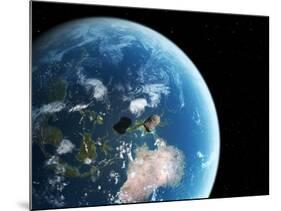 Asteroid Approaching Earth, Artwork-null-Mounted Photographic Print