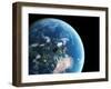 Asteroid Approaching Earth, Artwork-null-Framed Premium Photographic Print