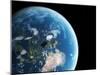 Asteroid Approaching Earth, Artwork-null-Mounted Premium Photographic Print