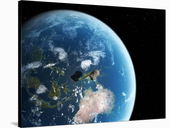 Asteroid Approaching Earth, Artwork-null-Stretched Canvas