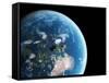 Asteroid Approaching Earth, Artwork-null-Framed Stretched Canvas