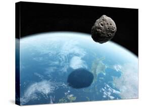 Asteroid Approaching Earth, Artwork-null-Stretched Canvas