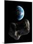 Asteroid Approaching Earth, Artwork-null-Mounted Photographic Print
