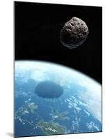 Asteroid Approaching Earth, Artwork-null-Mounted Photographic Print