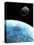 Asteroid Approaching Earth, Artwork-null-Stretched Canvas