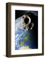 Asteroid Approaching Earth-null-Framed Photographic Print