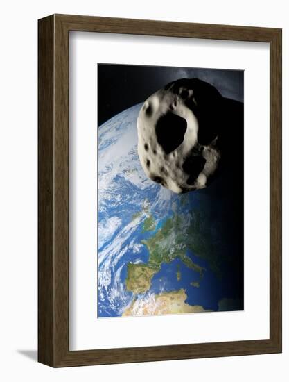 Asteroid Approaching Earth-null-Framed Photographic Print