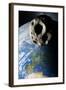 Asteroid Approaching Earth-null-Framed Photographic Print